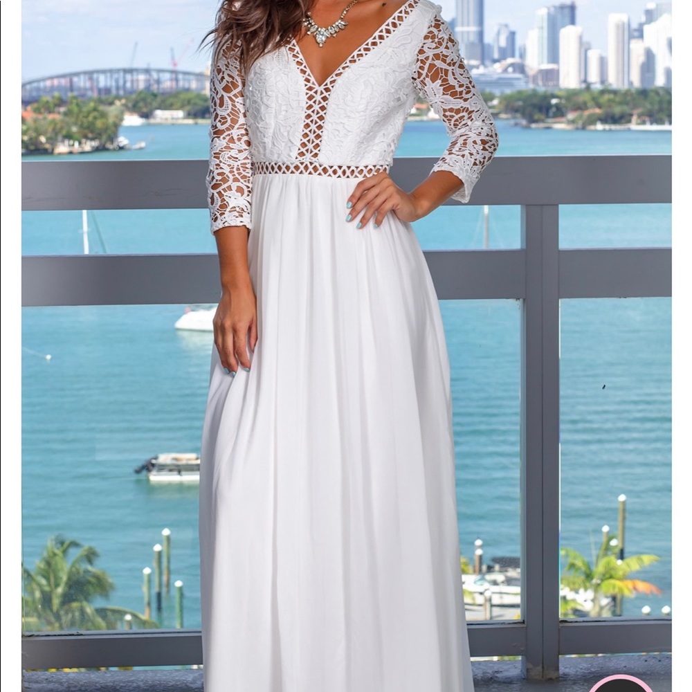 White floral dress